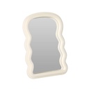 Miroir forme vague taupe 18x26cm 