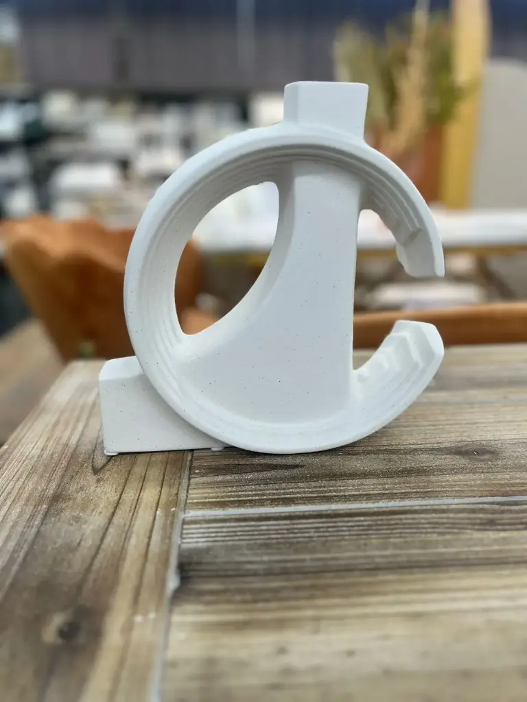 Vase en cercle blanc V373L