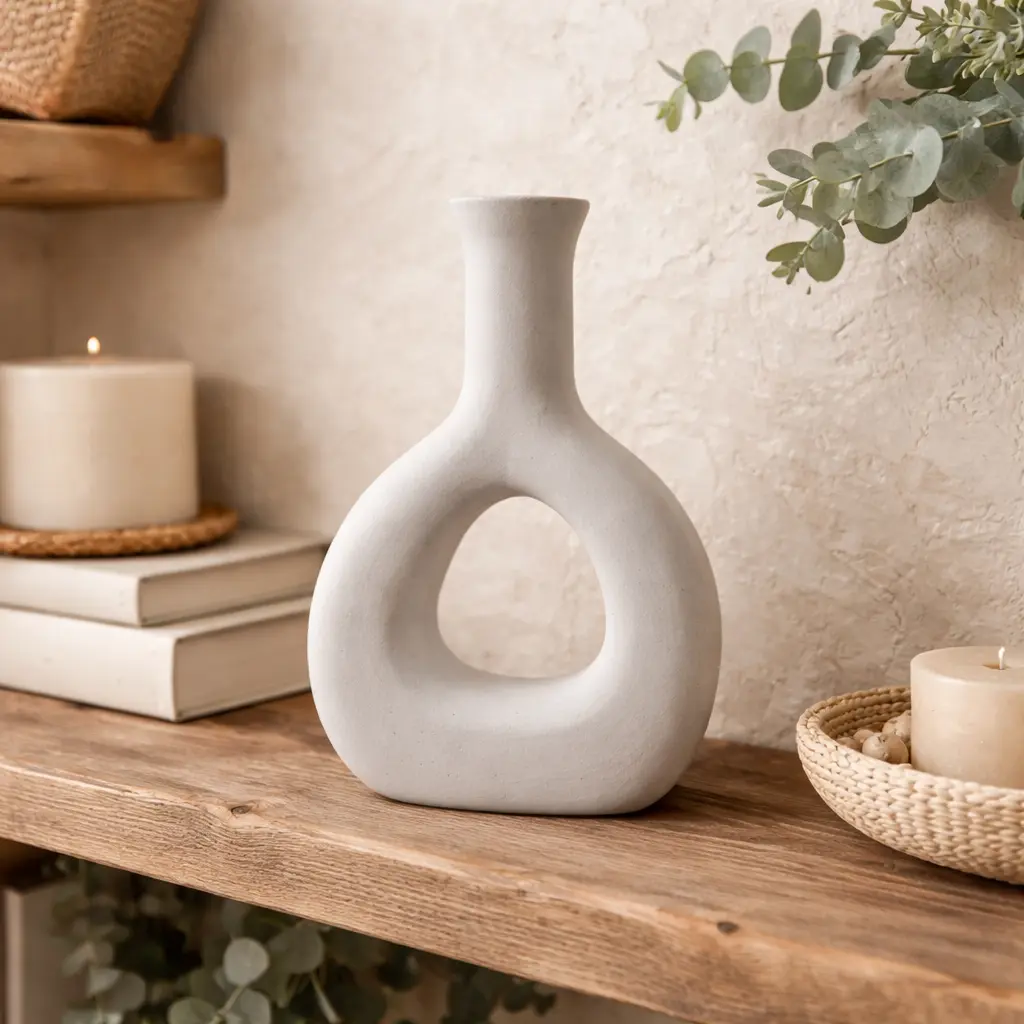 Vase sculptural triangle