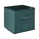 Boite rangement 31x31 velours bleu