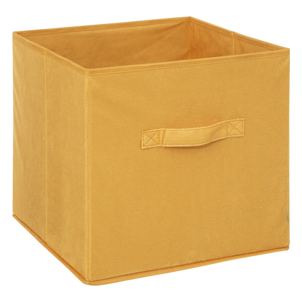 Boite rgmt 31x31 velours jaune