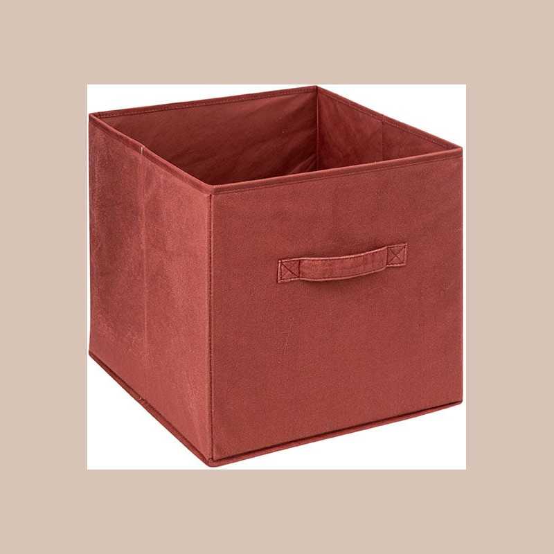 Boite rgmt 31x31 velour sienne