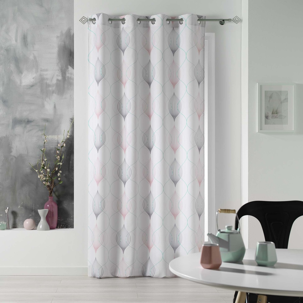 Rao 140 x 280 cm polyester imp lagune rose