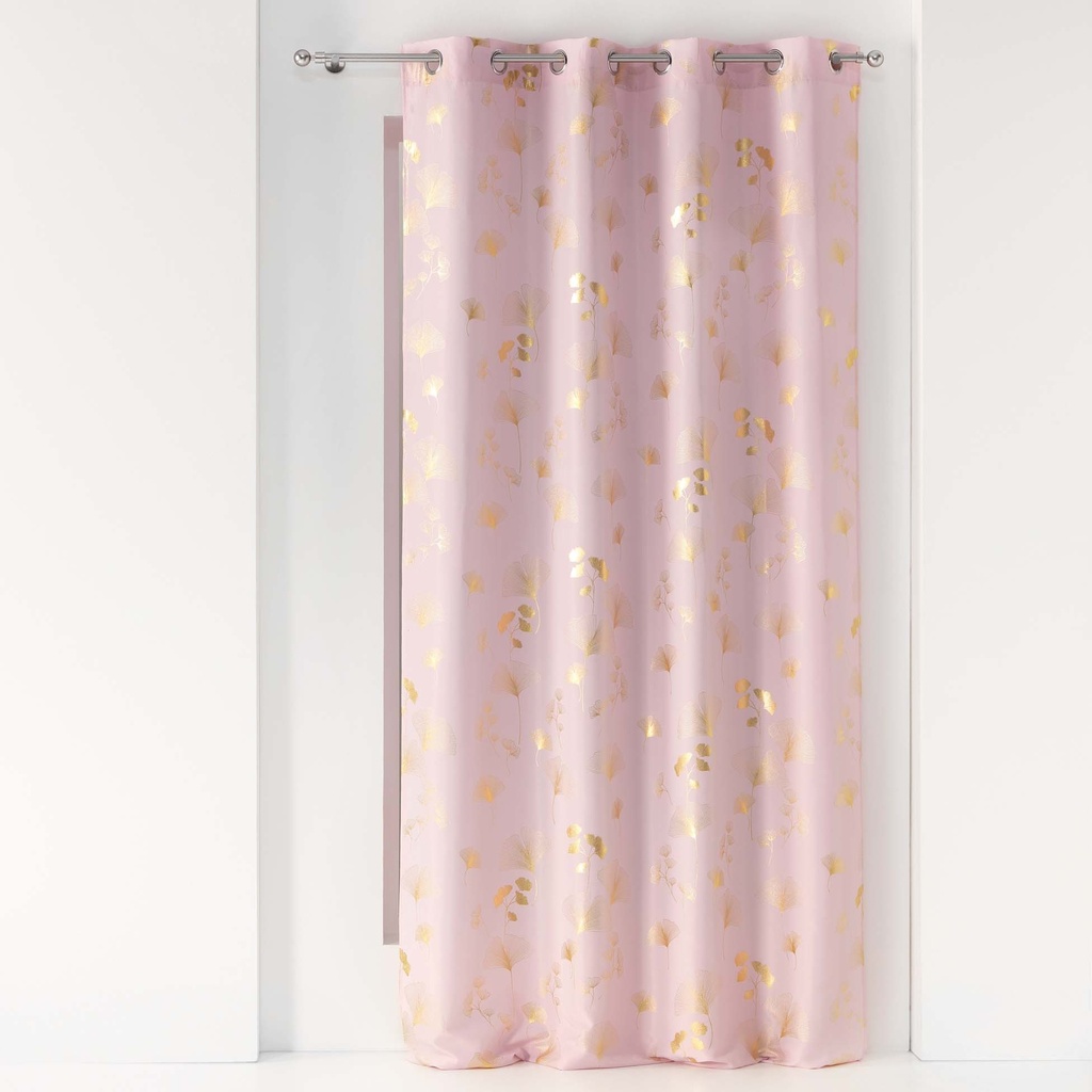 Rao 140 x 260 cm polyester imp metallise bloomy rose/or