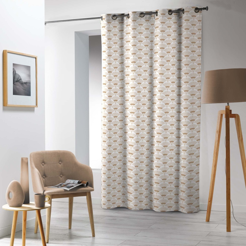 Rideau a oeillets 140 x 240 cm microfibre imp. e agathe