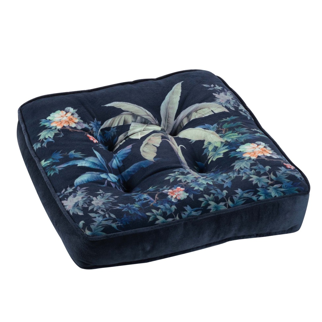Coussin de sol 40 x 40 x 8 cm velours imp fabulous