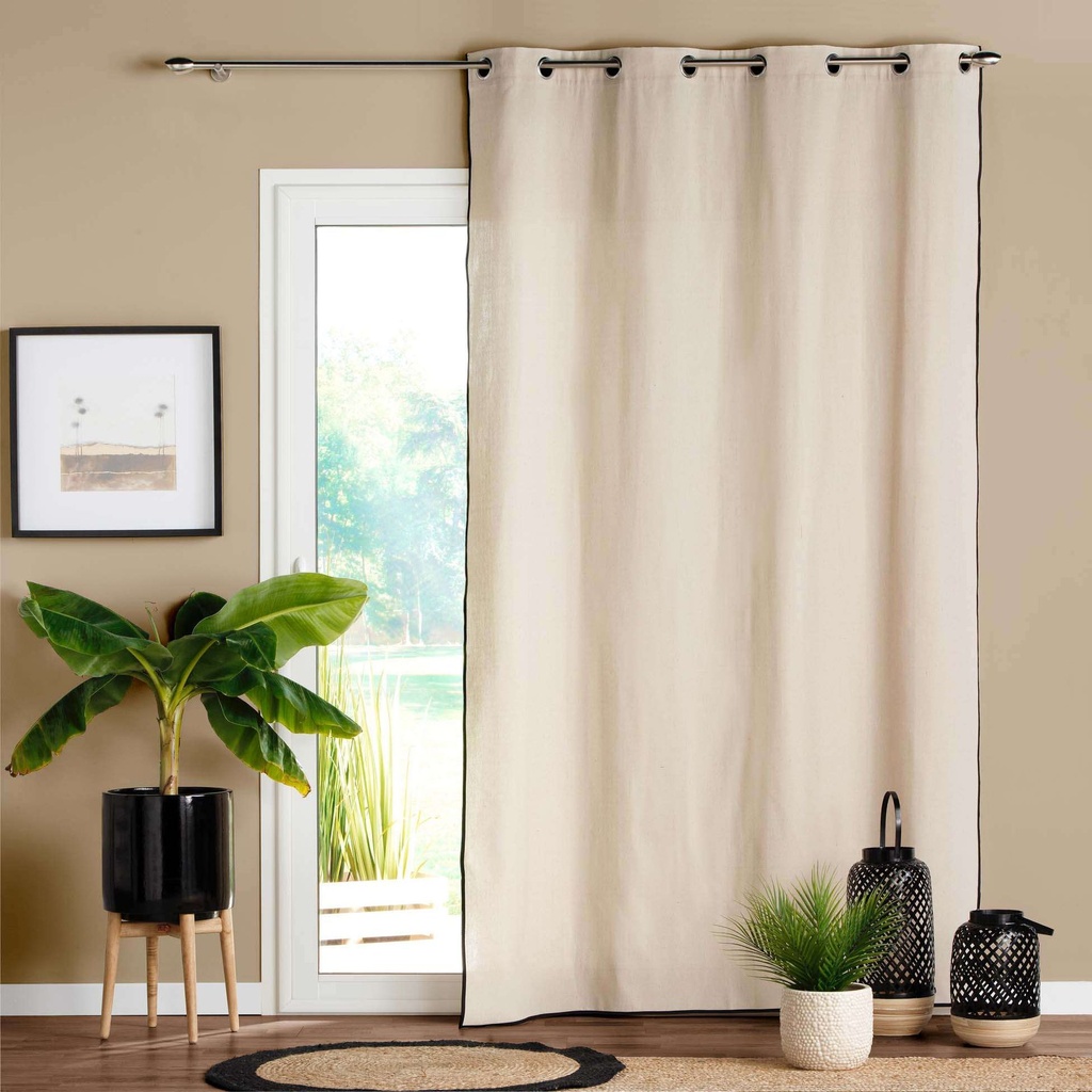 Rideau a oeillets 140 x 240 cm polycoton uni capria