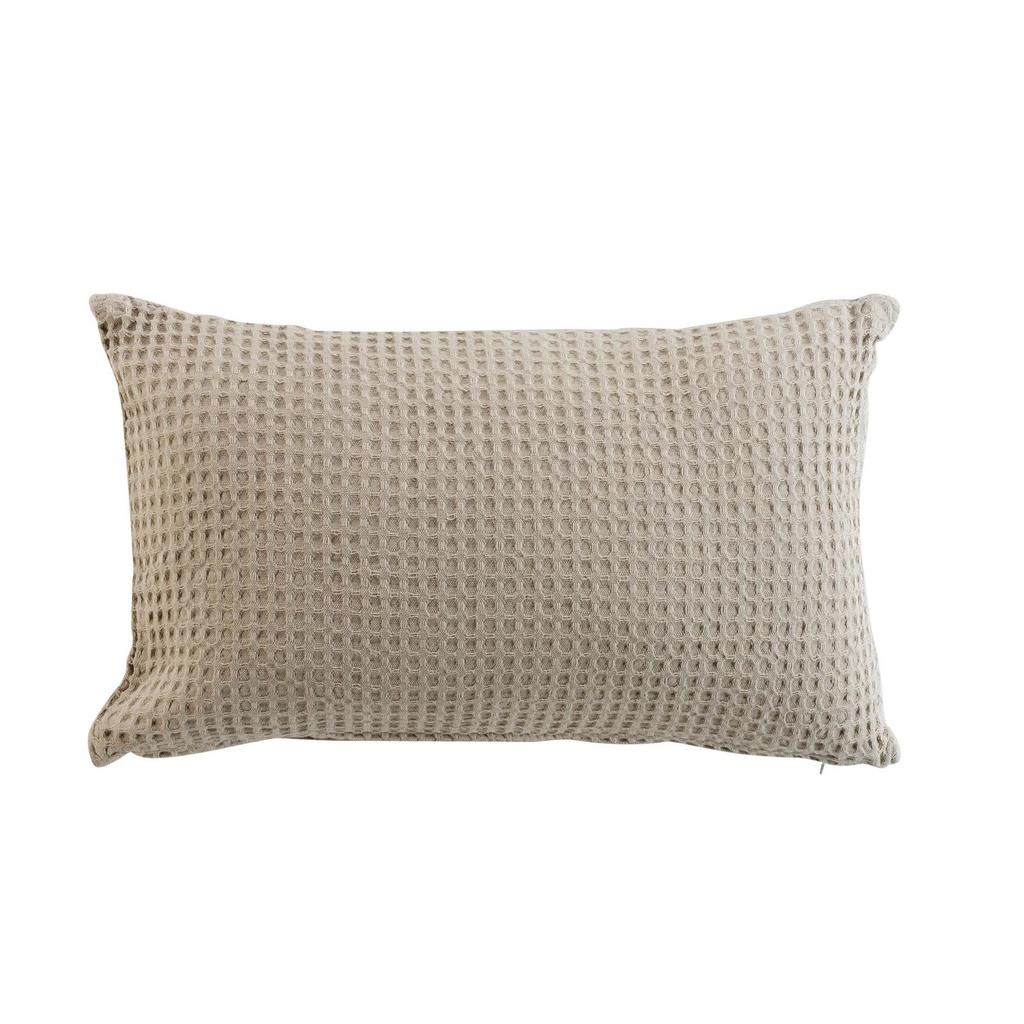 Coussin dehoussable 30 x 50 cm coton uni gaufrette lin