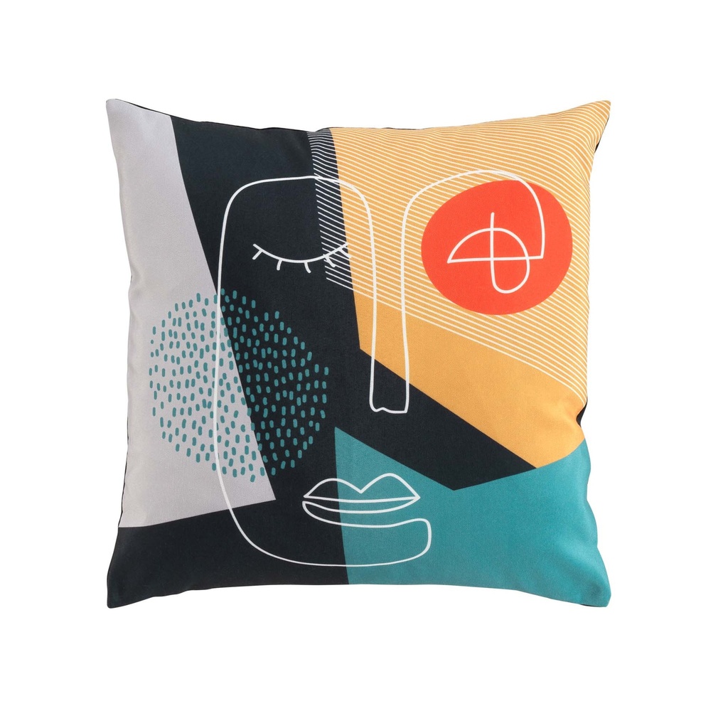 Coussin dehoussable 45 x 45 cm polyester imp cuzco des. place