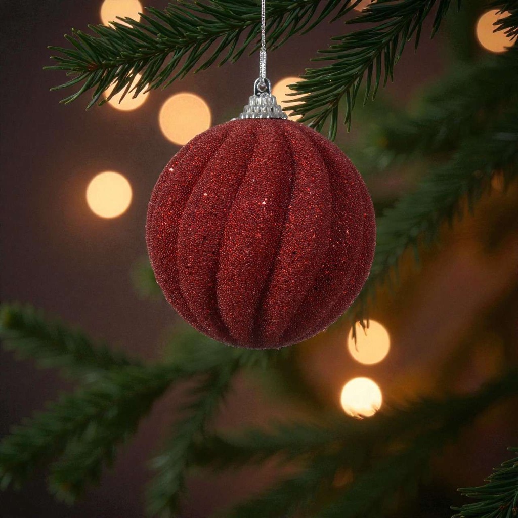 Boule sur fil mousse paillettes, sequins gros trai