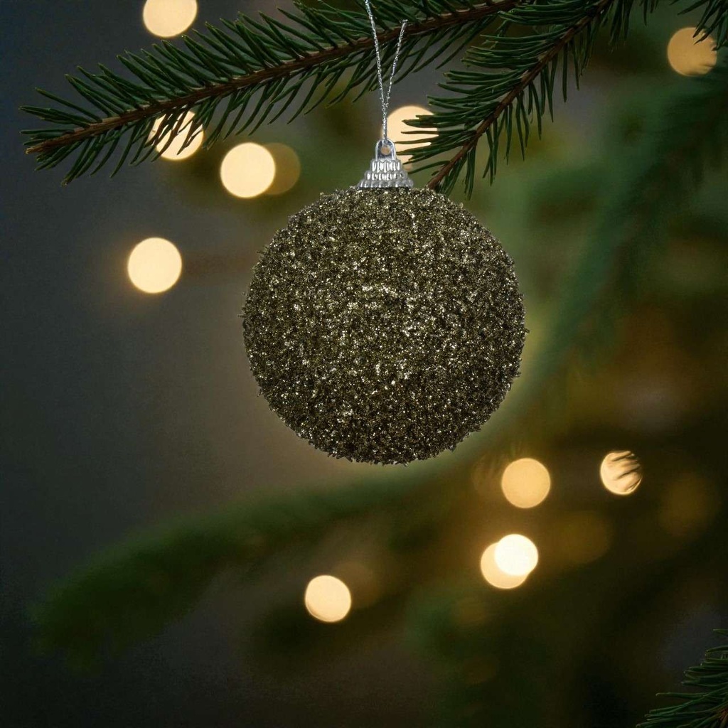 Boule mousse sequin vert foncé