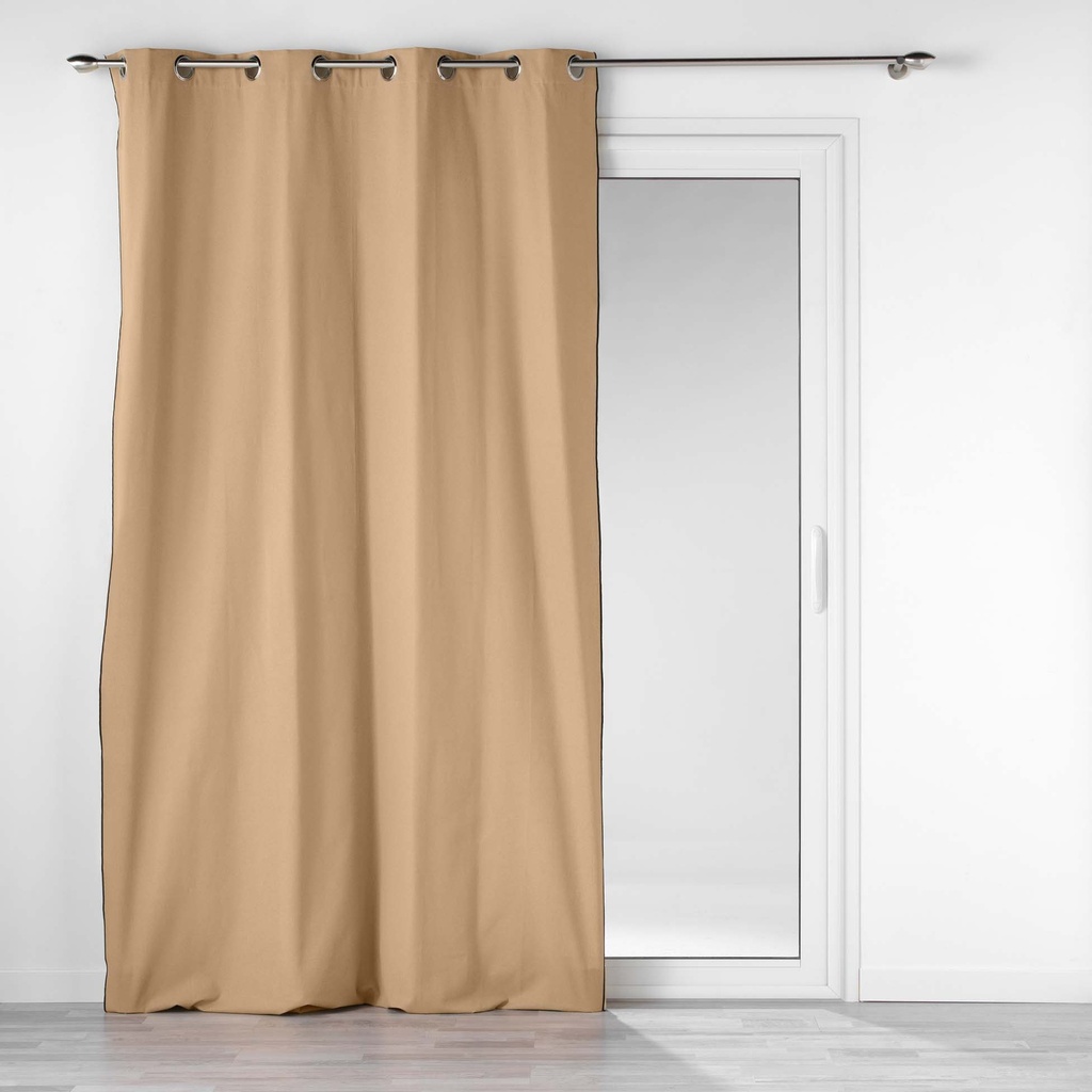 Rideau a oeillets 140 x 240 cm coton recycle uni mistraline lin