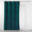 Rideau a oeillets 140 x 260 cm velours relief velouriane emeraude
