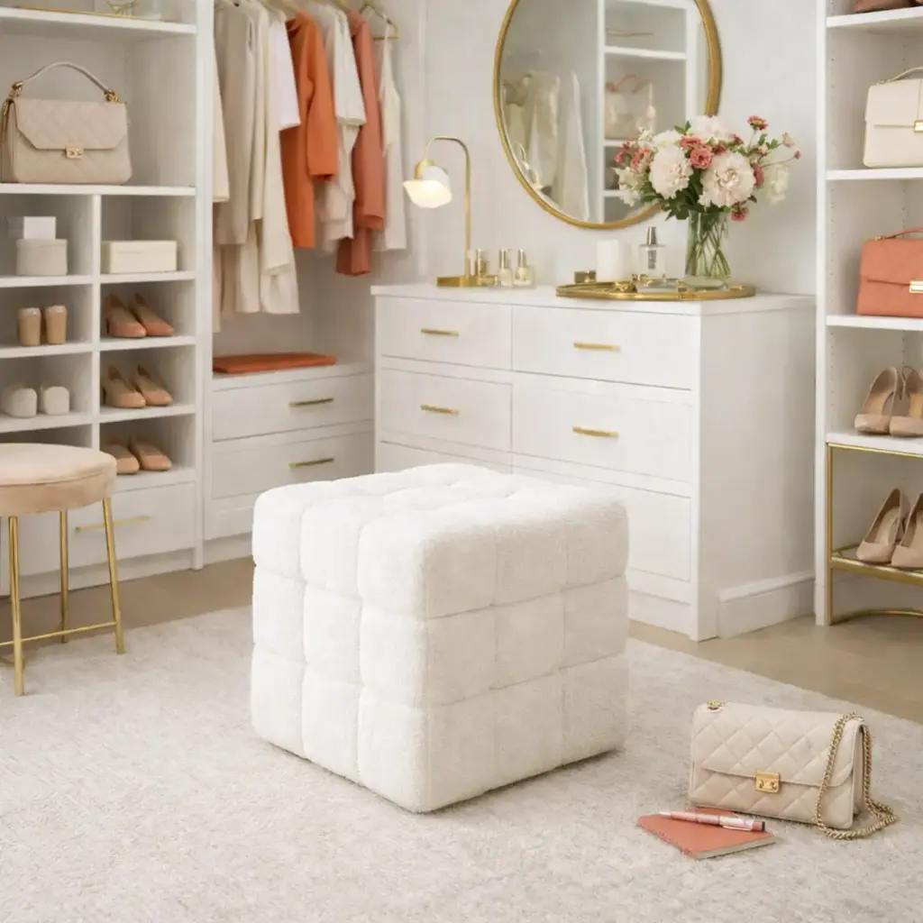 Pouf  Coffre Edgar Blanc