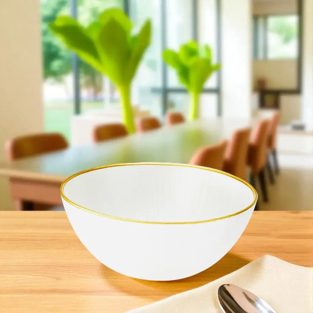 Bol en verre dia 15cm blanc cl