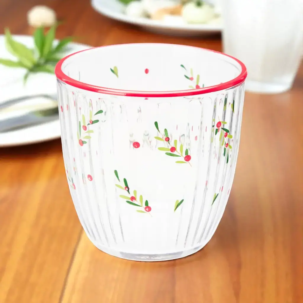 Verre 295ml de noel rouge