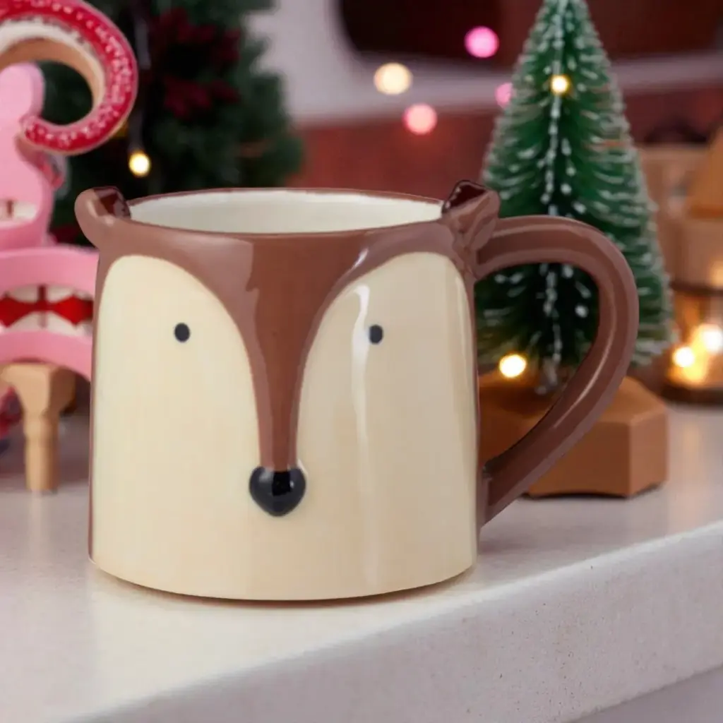 Mug h9cm animaux clr marron clair