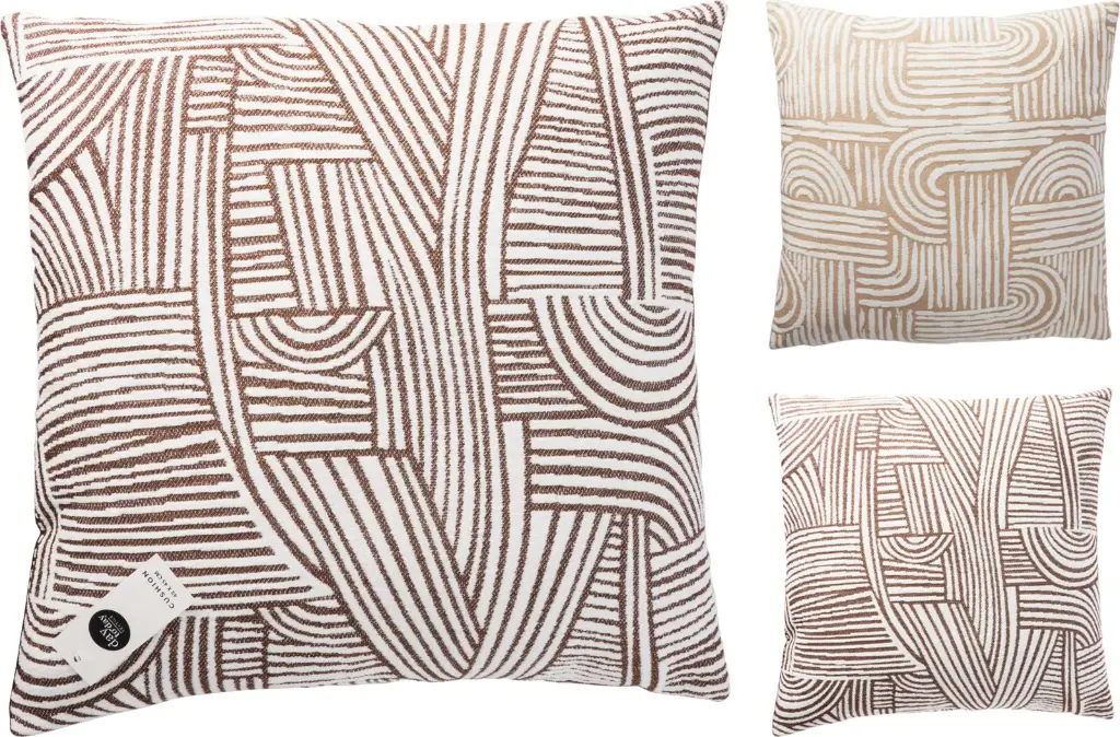 Coussin 45x45cm chenille 2ass - Carton