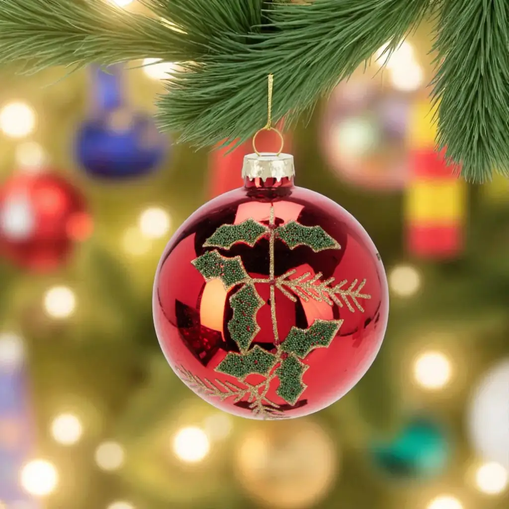 Boule de noël verre 8cm  r 1