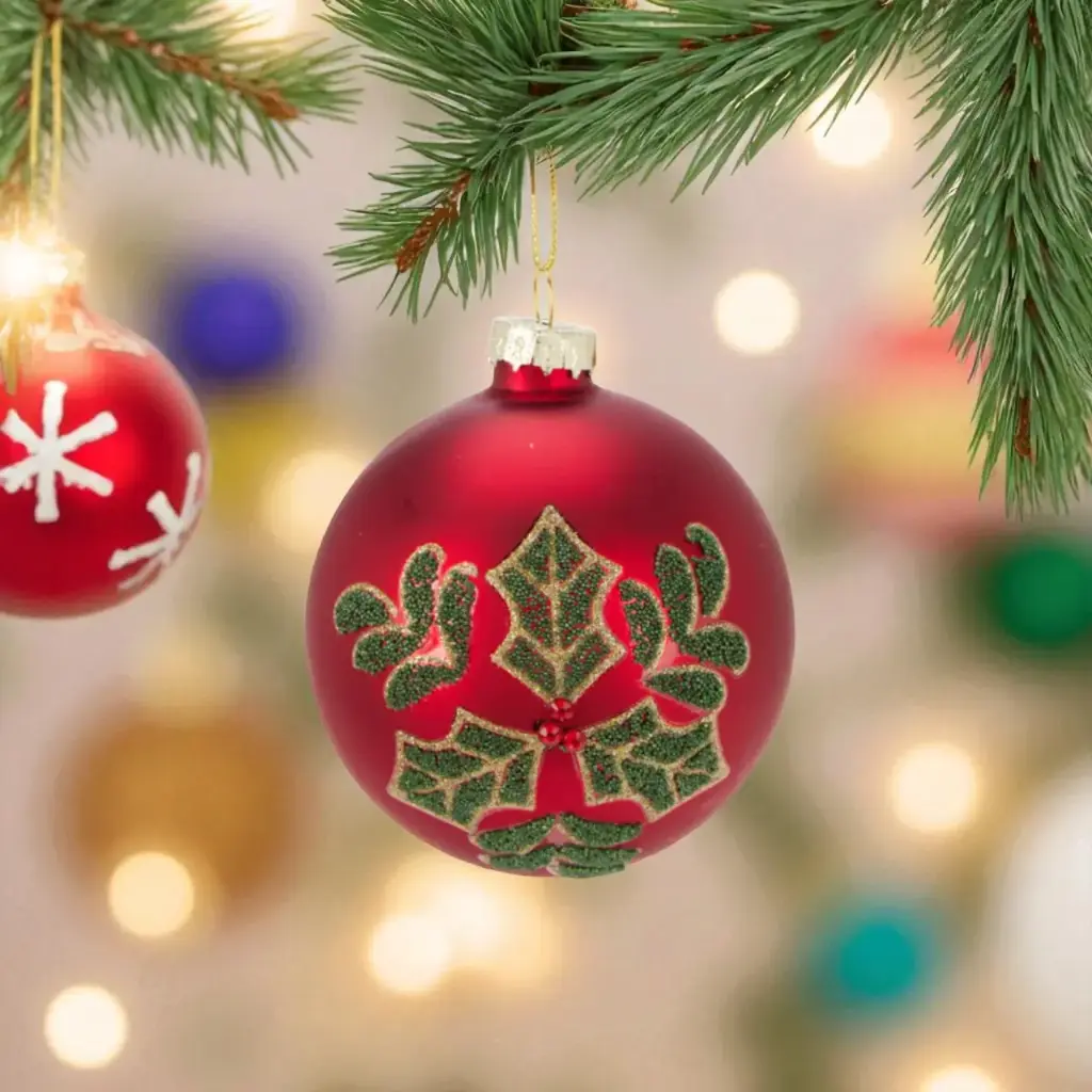 Boule de noël verre 8cm  r 2