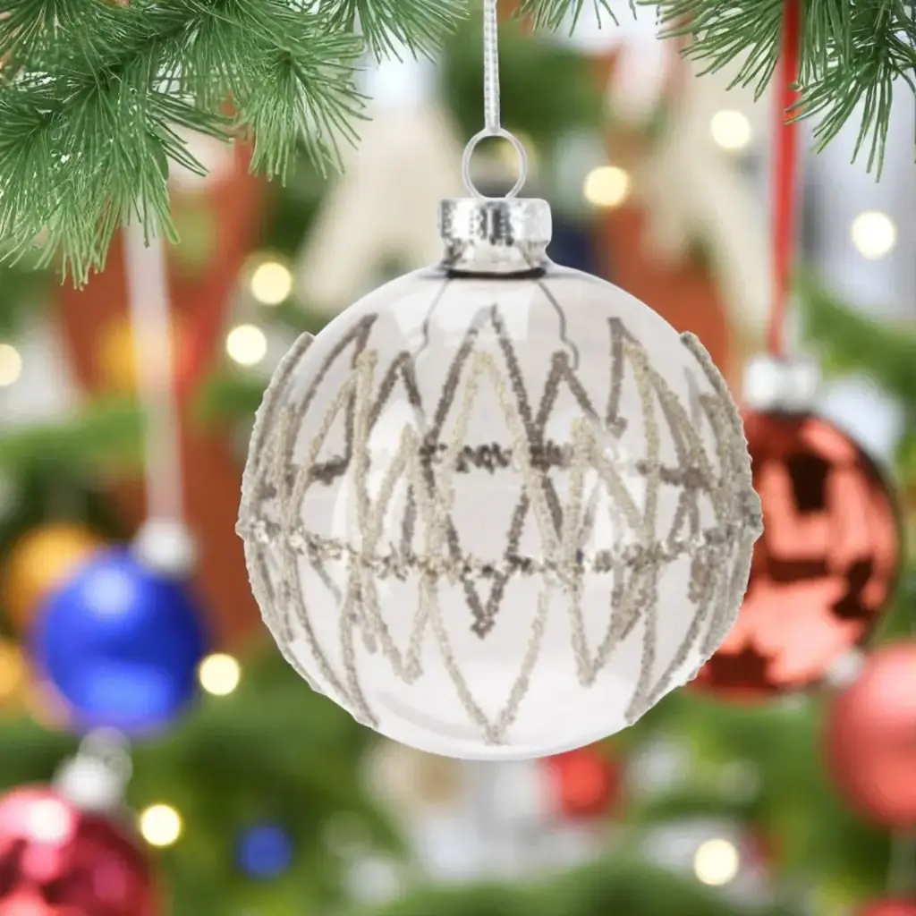 Boule noël transparent brillant
