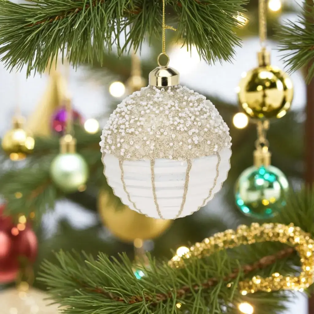 Boule de noël 8cm verre  1