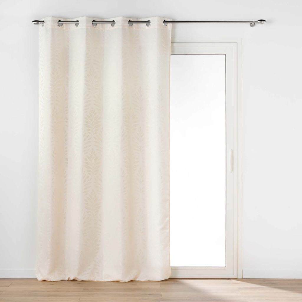 Rideau à oeillets 140 x 260 cm jacquard galilea naturel