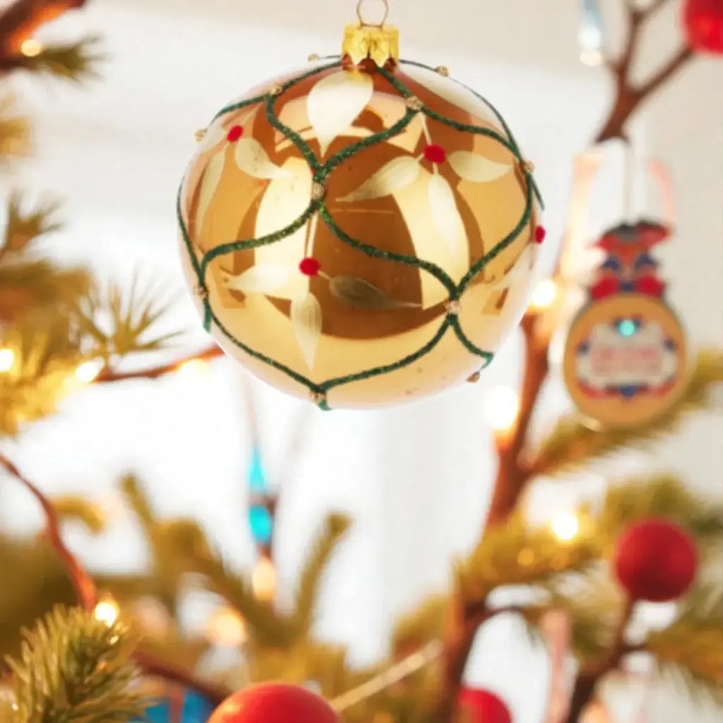 Boule de noël orange