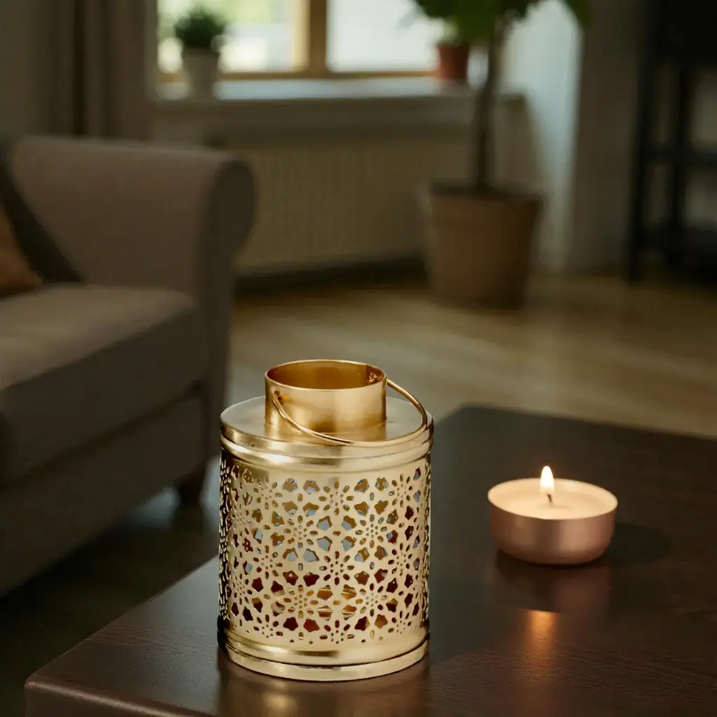 Lanterne à réchaud 125mm or