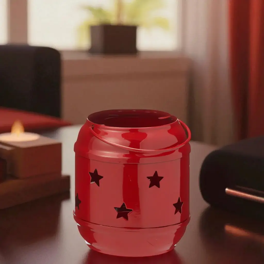 Lanterne à réchaud rouge étoile 85mm 