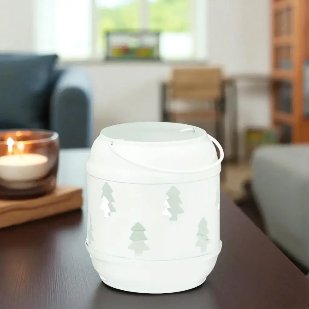 Lanterne à réchaud blanc sapin 85mm 