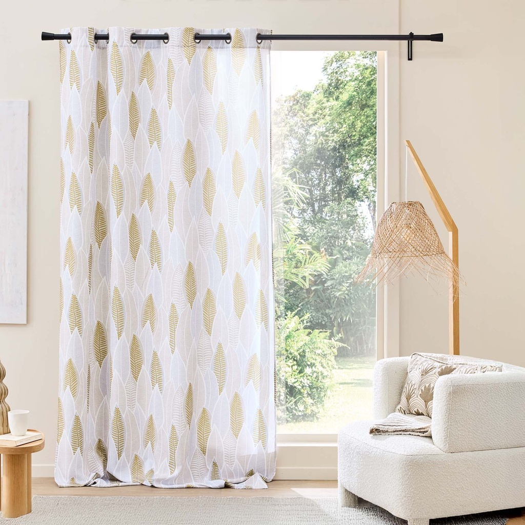 Rideau a oeillets 140 x 260 cm polyester imprime kim