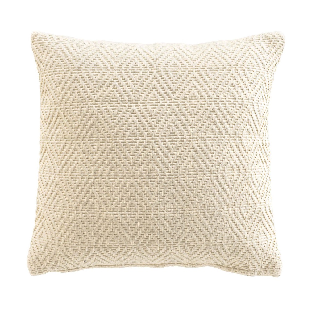 Housse de coussin +encart 40 x 40 cm coton jacquard sylvia