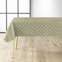 Toile ciree rlx 1.40mx20m pvc imprime metallise bellis sauge