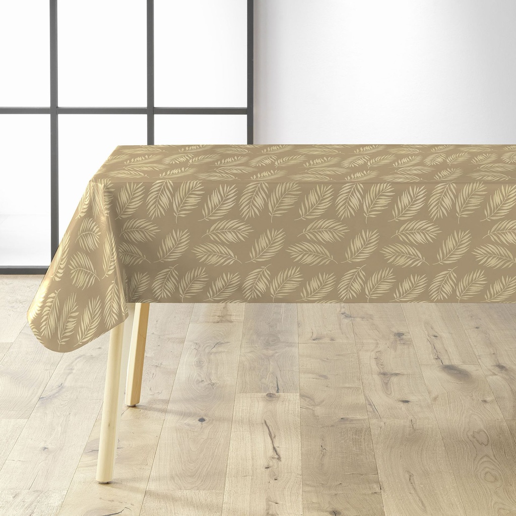 Toile ciree rlx 1.40mx20m pvc imprime metallise danong beige