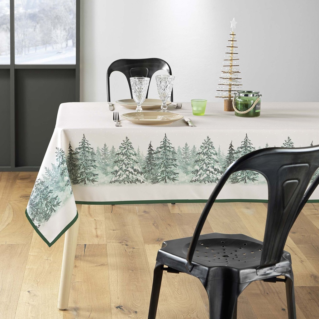 Nappe rectangle 150 x 240 cm polyester imprime christmas