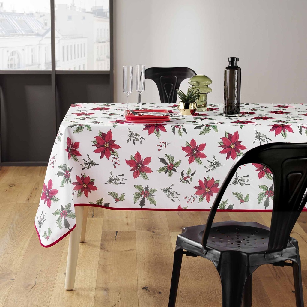 Nappe rectangle 150 x 240 cm polyester imprime amaryllis