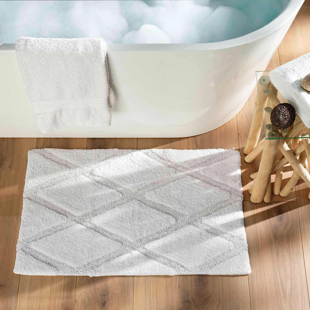 Tapis de bain 50 x 80 cm coton tufte thais