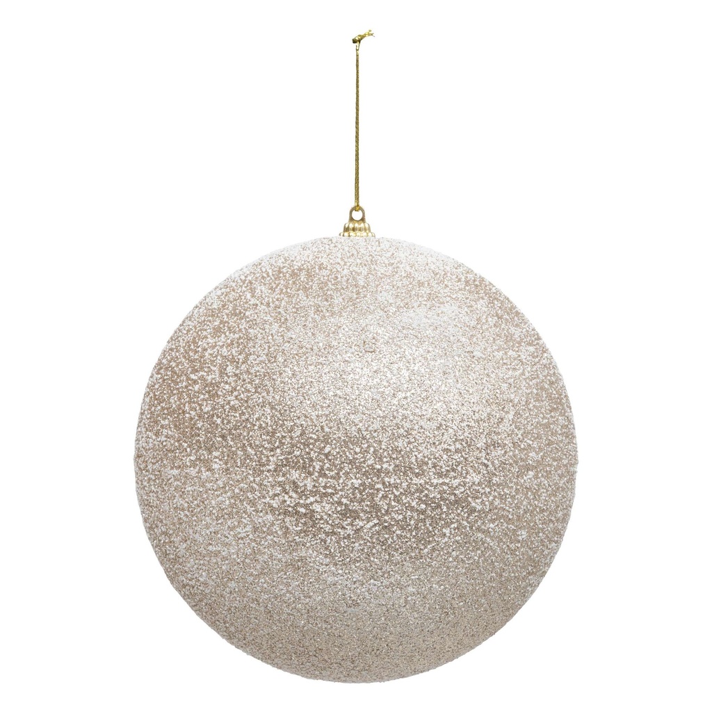 Boule de noël blanc maxi neige brillant150mm