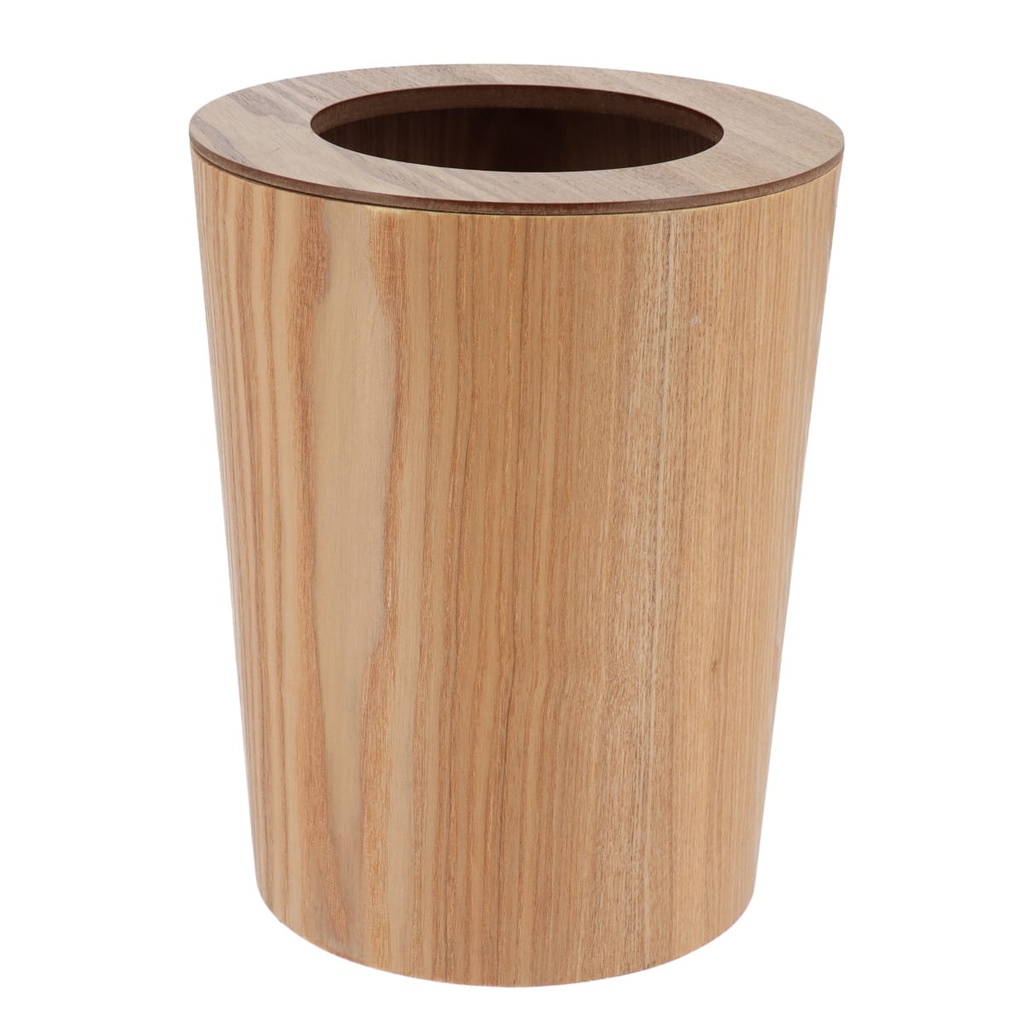 Poubelle bois facon chene 9l - bois naturel