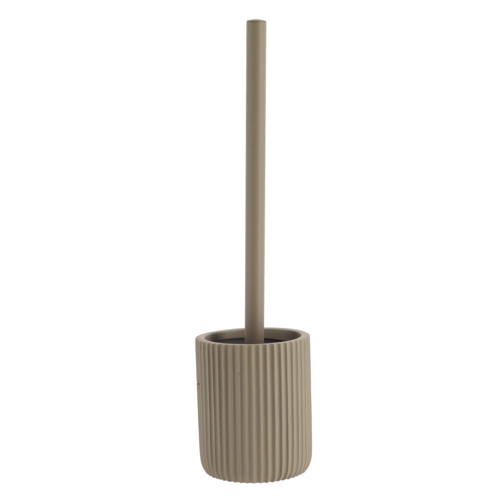 Brosse wc polyresine striee - taupe