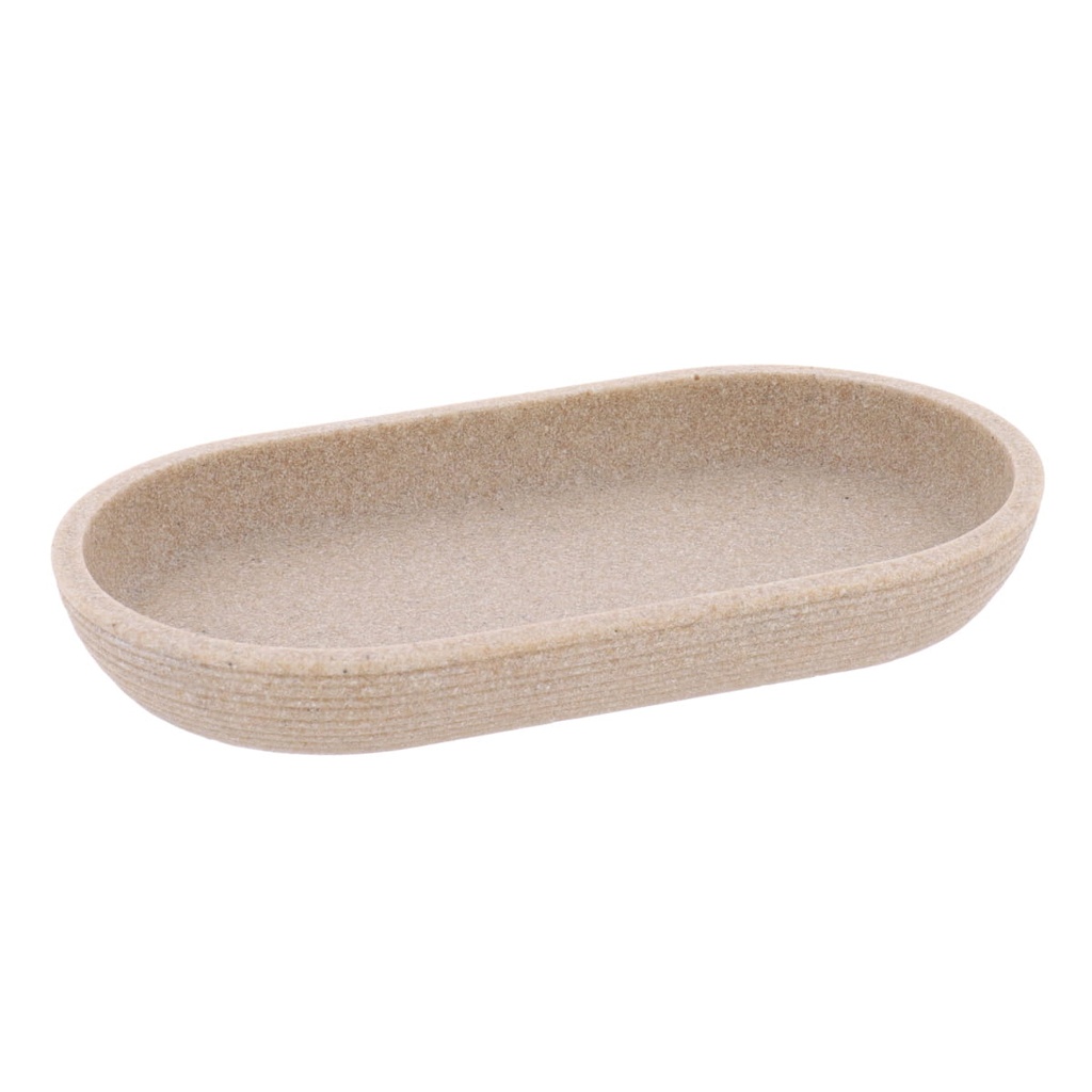 Plateau strie polyresine - beige