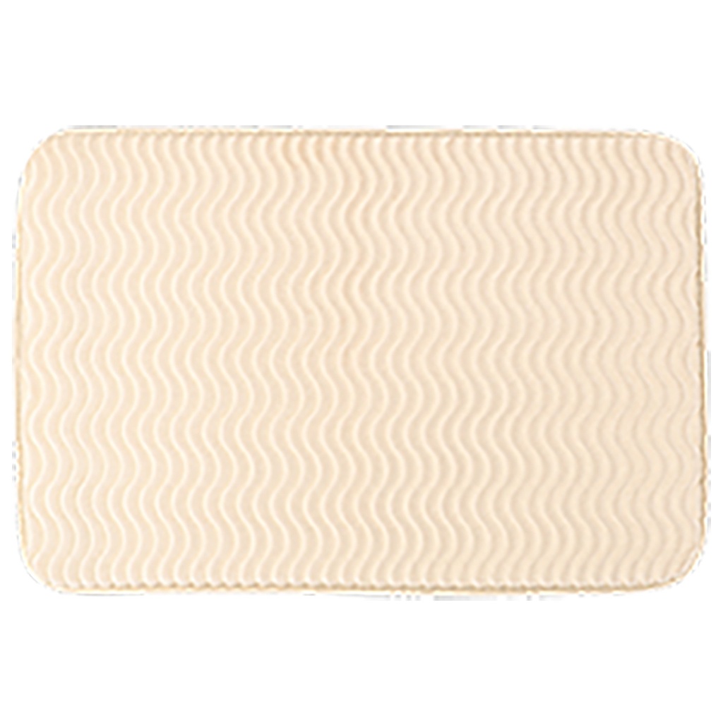 Tapis polyester effet vague 40x60 cm - naturel
