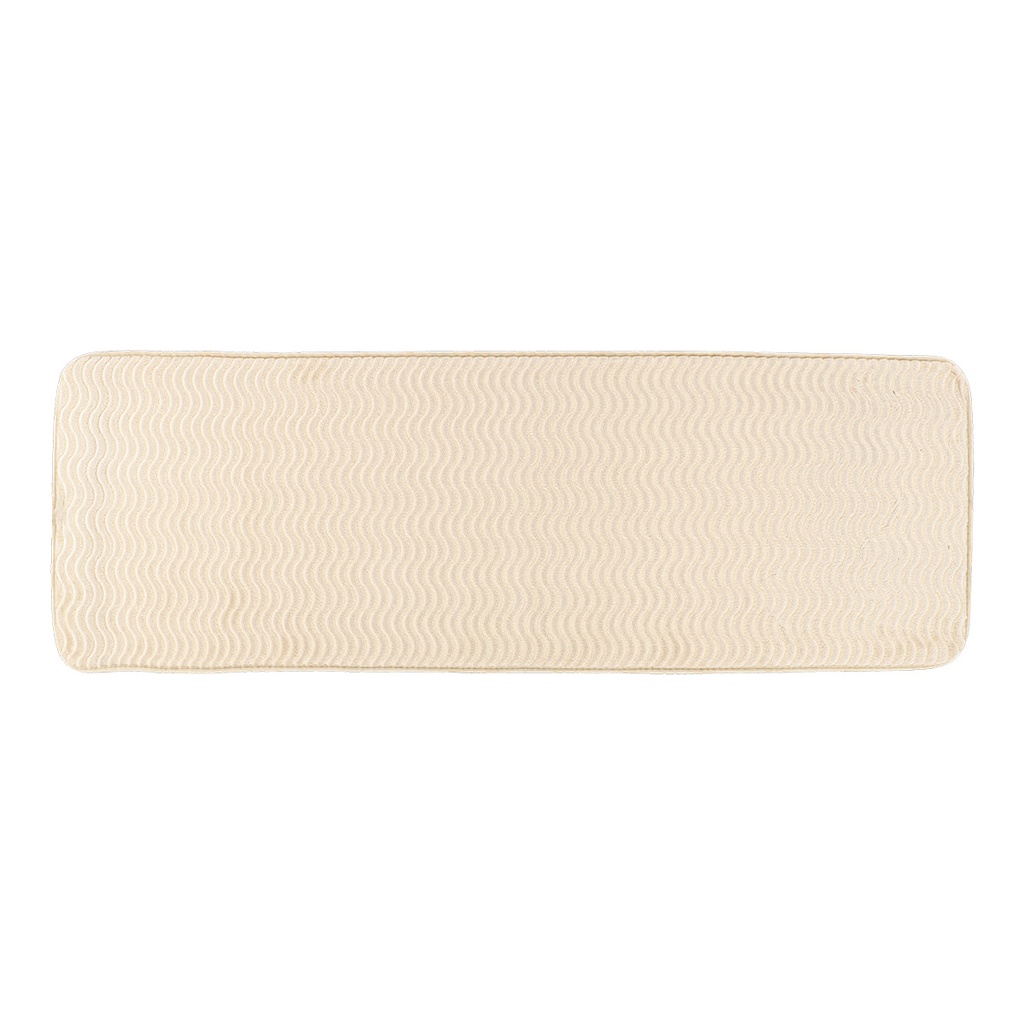 Tapis polyester effet vague 40x120 cm - naturel