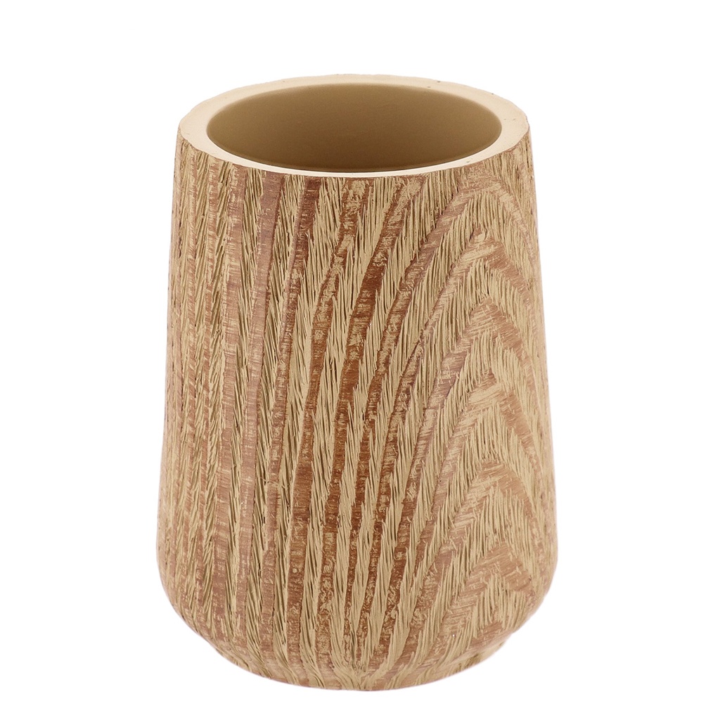 Gobelet en polyresine effet bois - naturel