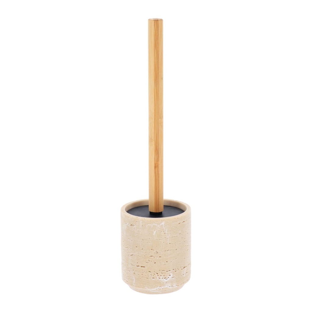 Brosse wc en polyresine facon travertin - travertin