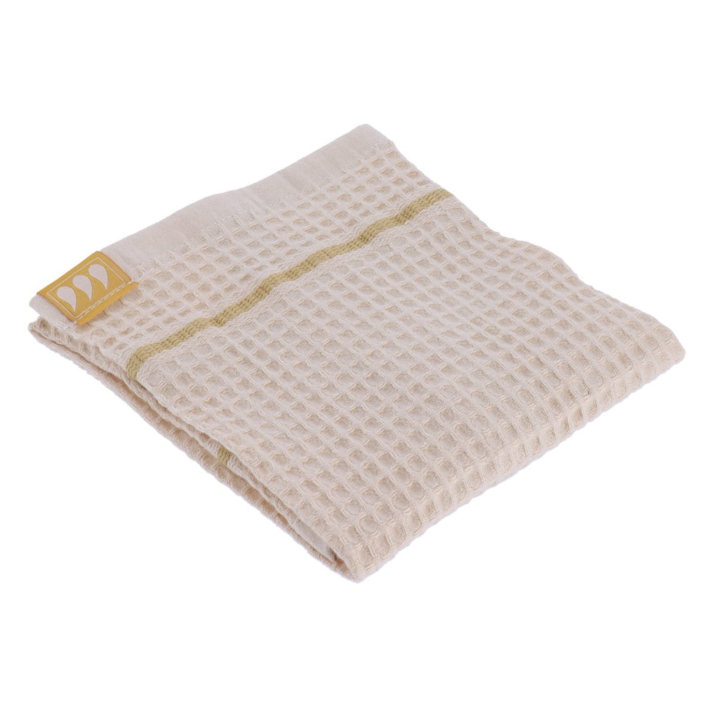 Serviette invitee 30x50 cm 100% coton nid d abeille - beige