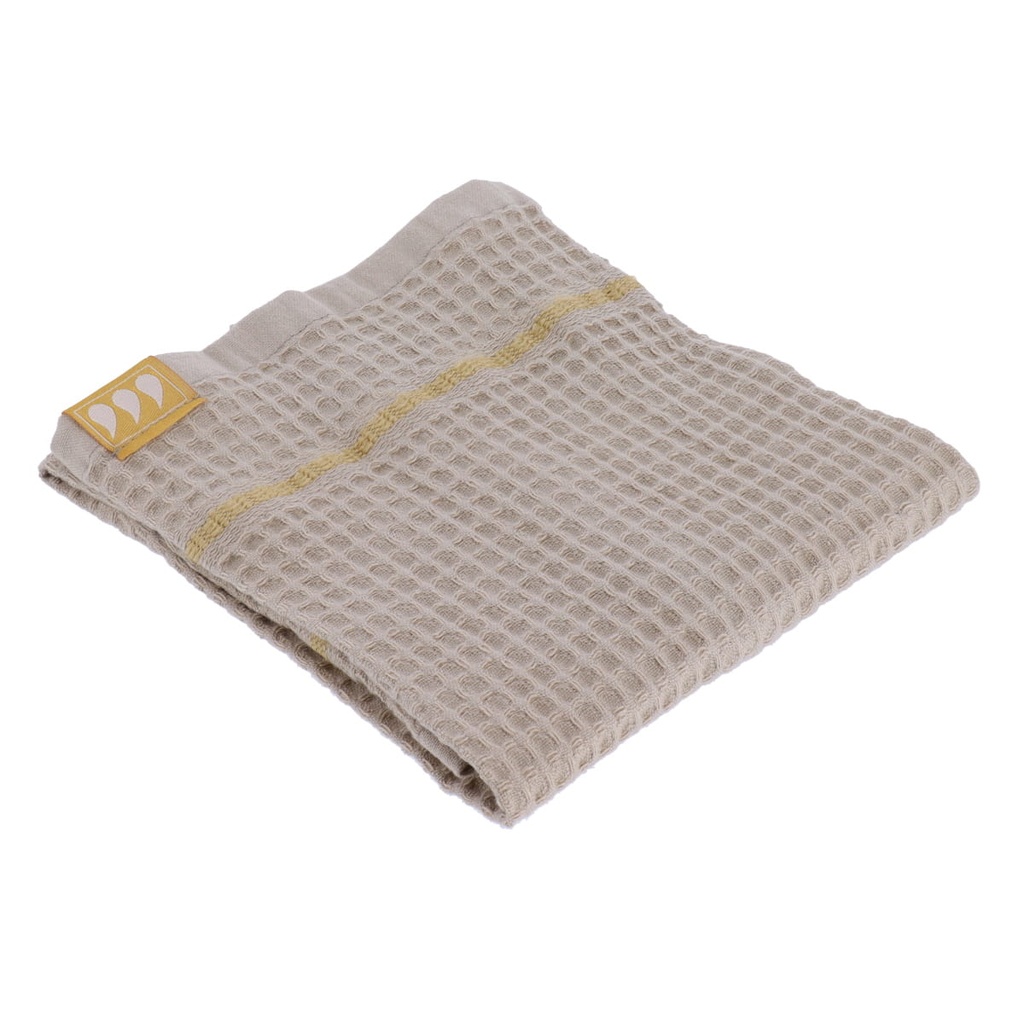 Serviette invitee 30x50 cm 100% coton nid d abeille - taupe