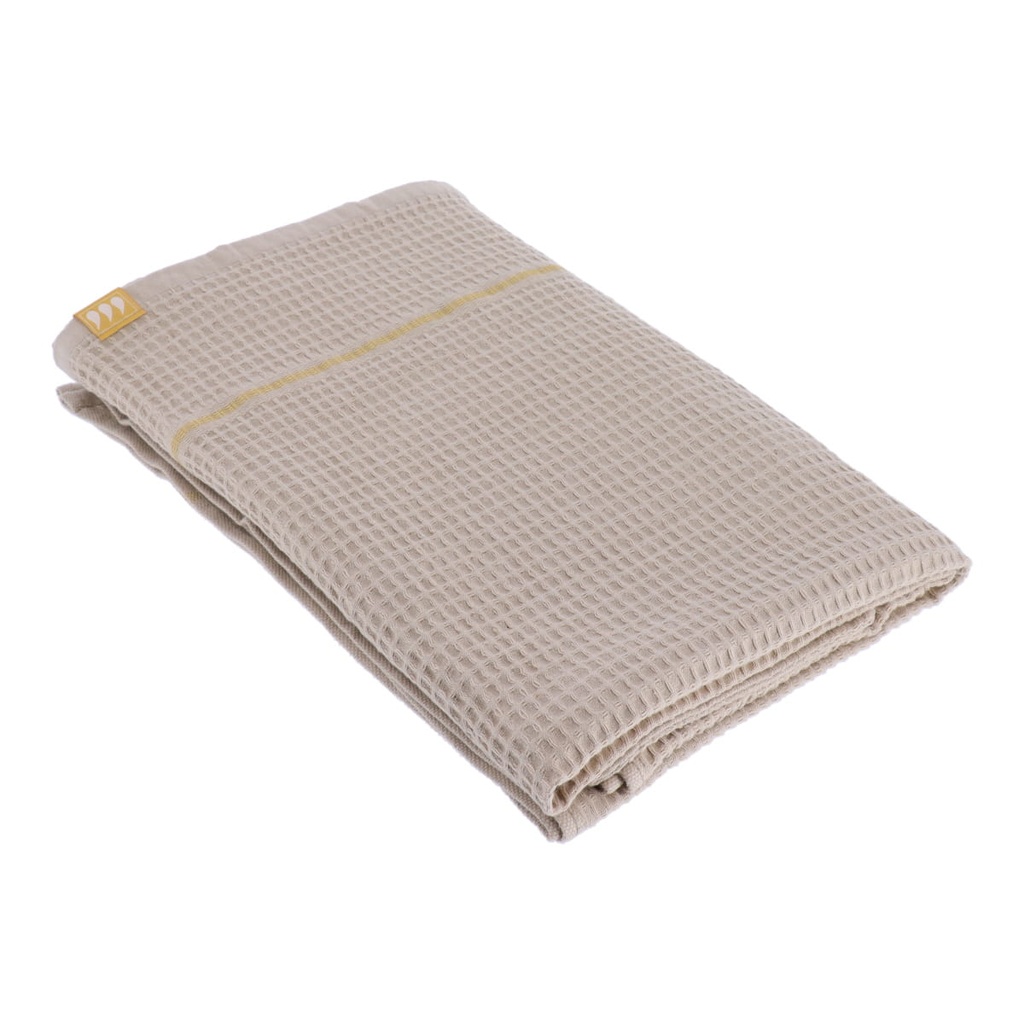 Serviette de bain 90x150 cm 100% coton nid d abeille - taupe