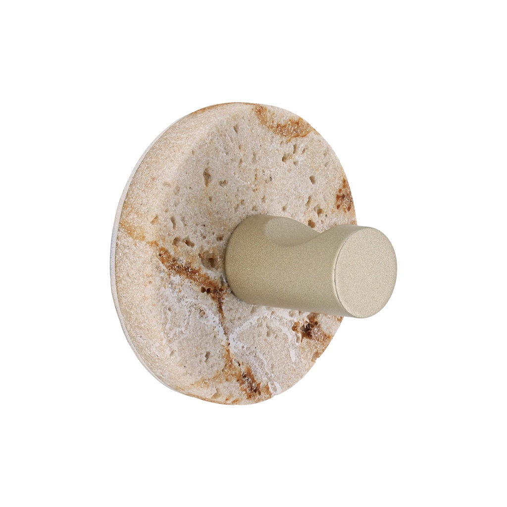 Crochet simple polyresine et metal gold 3m - facon travertin